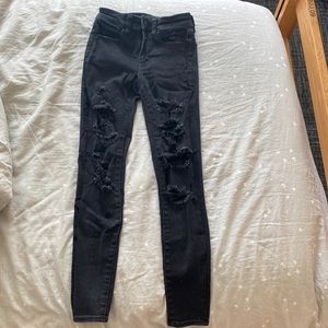 Black American Eagle Skinny Jeans